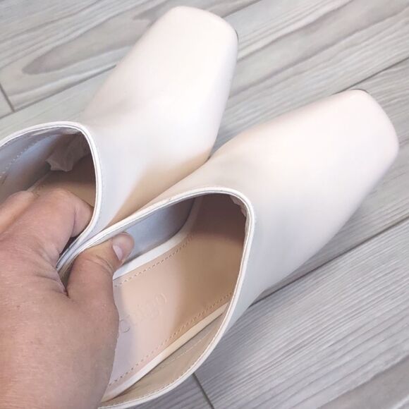 (65-1820) Coutgo Womens Square Toe Mules Slip On Snakeskin Sz 5.5 - Picture 9 of 11